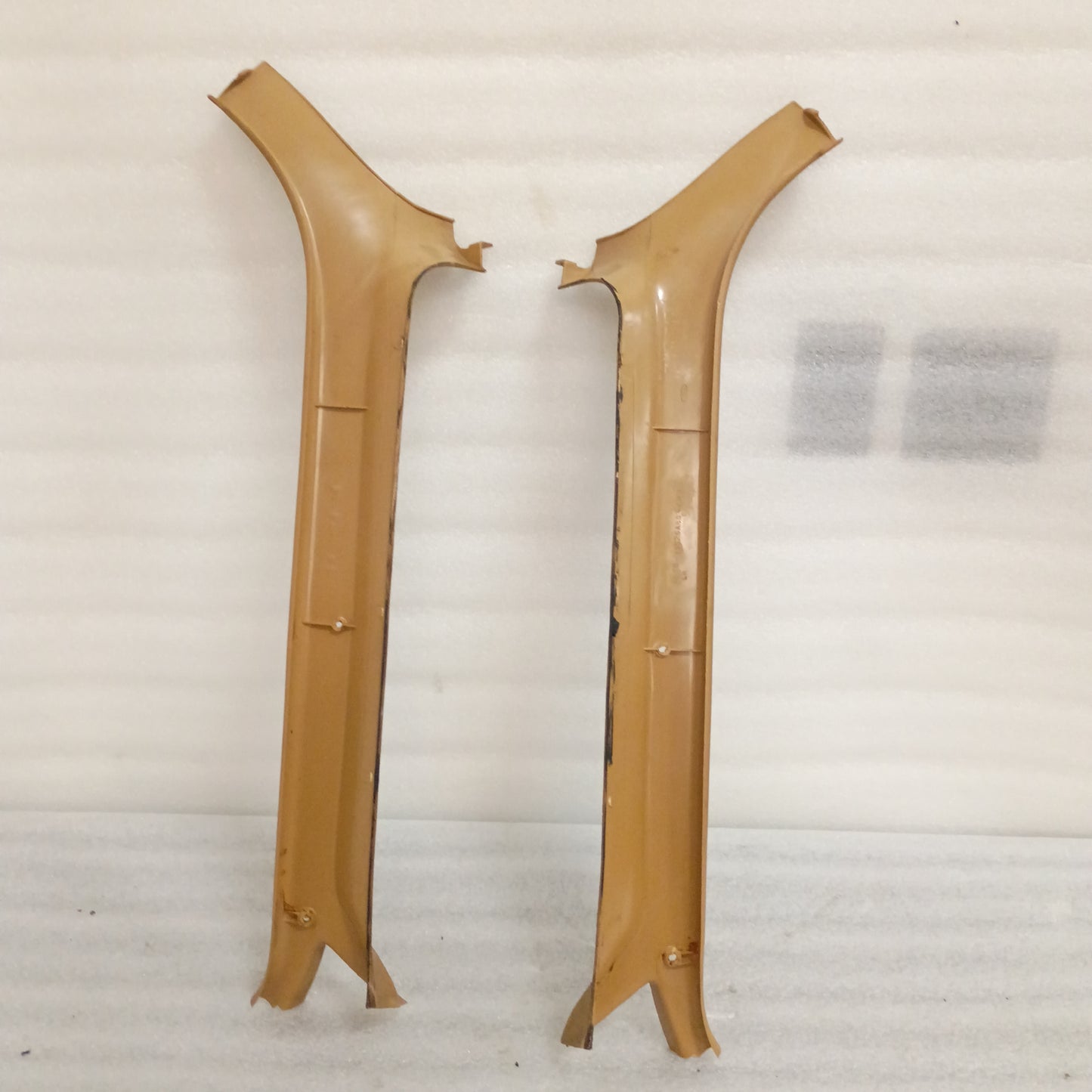 80-86 Tan A Pillar Trim Set (Used) F150 F250 F350 Bronco