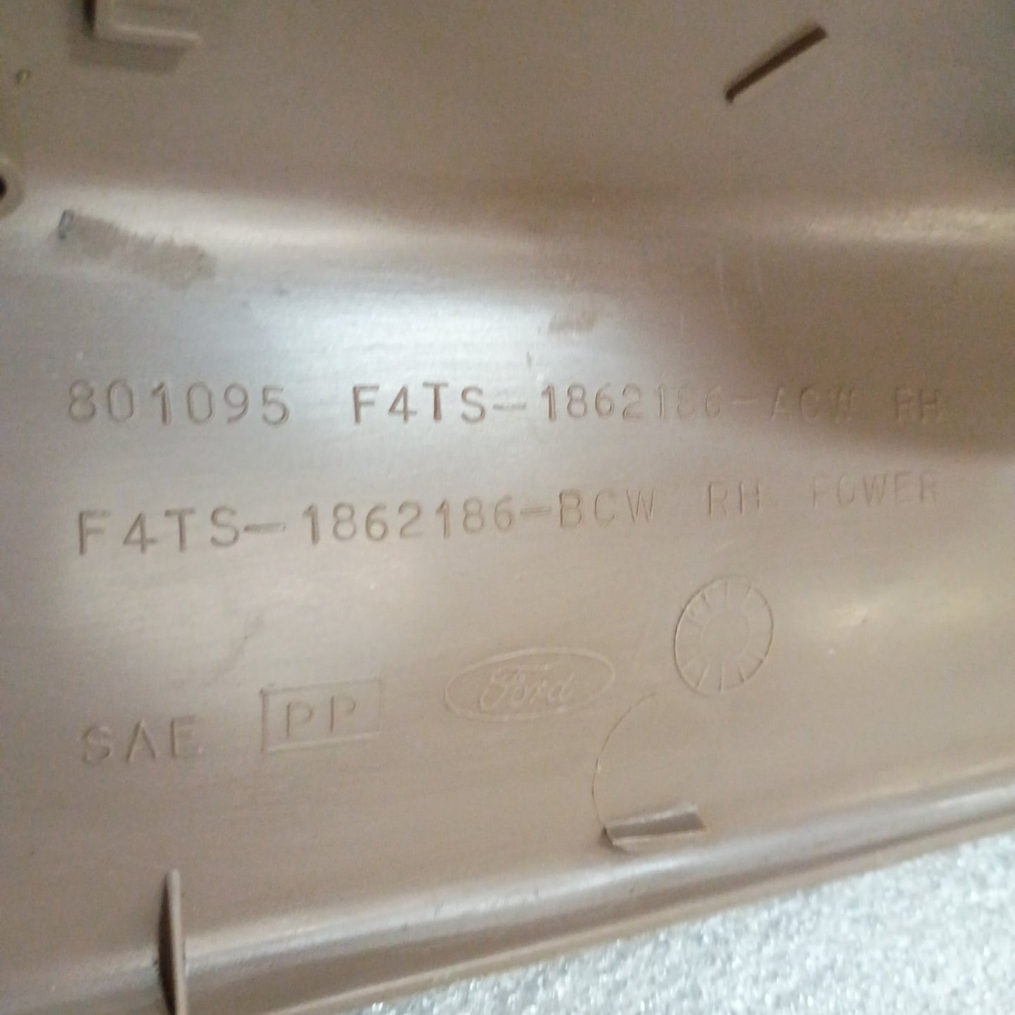 92-96 Tan/Mocha Bucket w/Lumbar Seat Side Trim Pair (Used) F150 F250 F350 Bronco