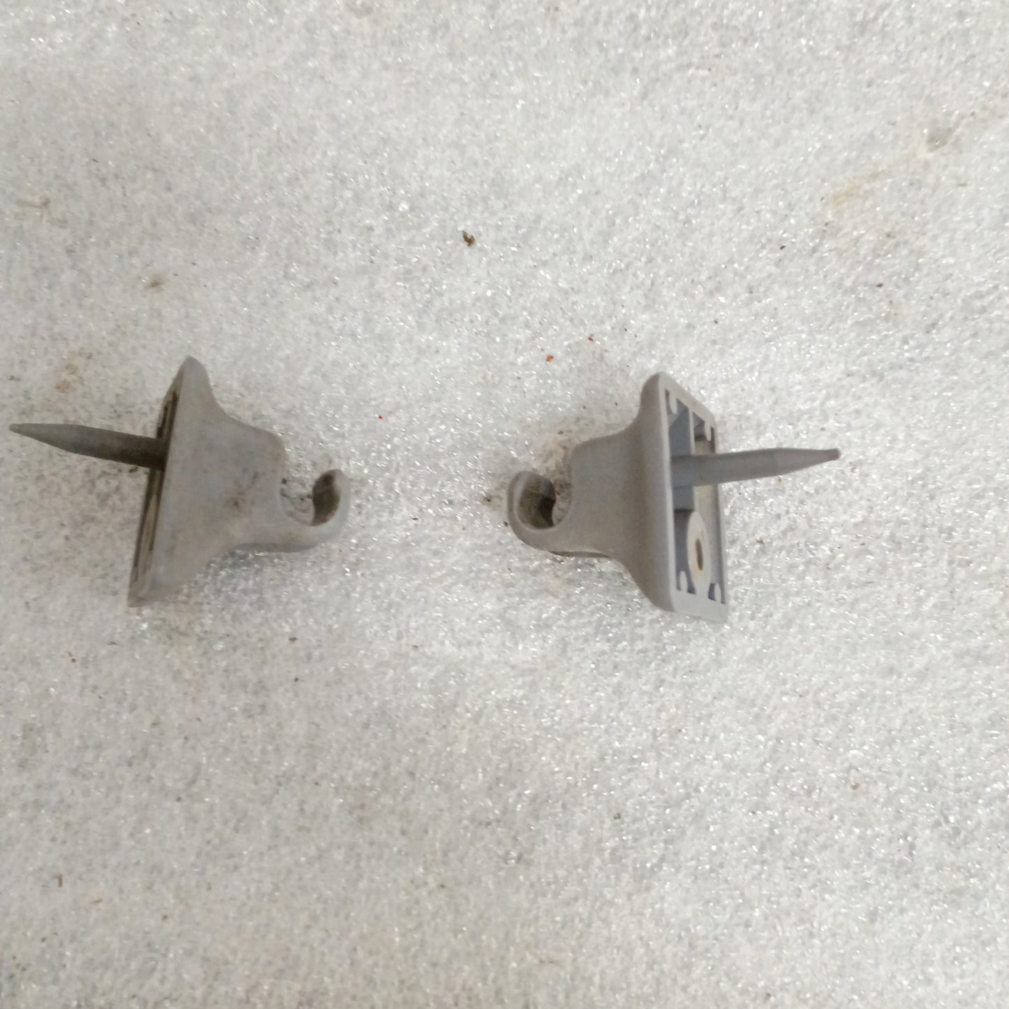 92-97 Light/Opal Gray Vinyl Sun Visors Pair (Used) F150 F250 F350 Bronco OEM