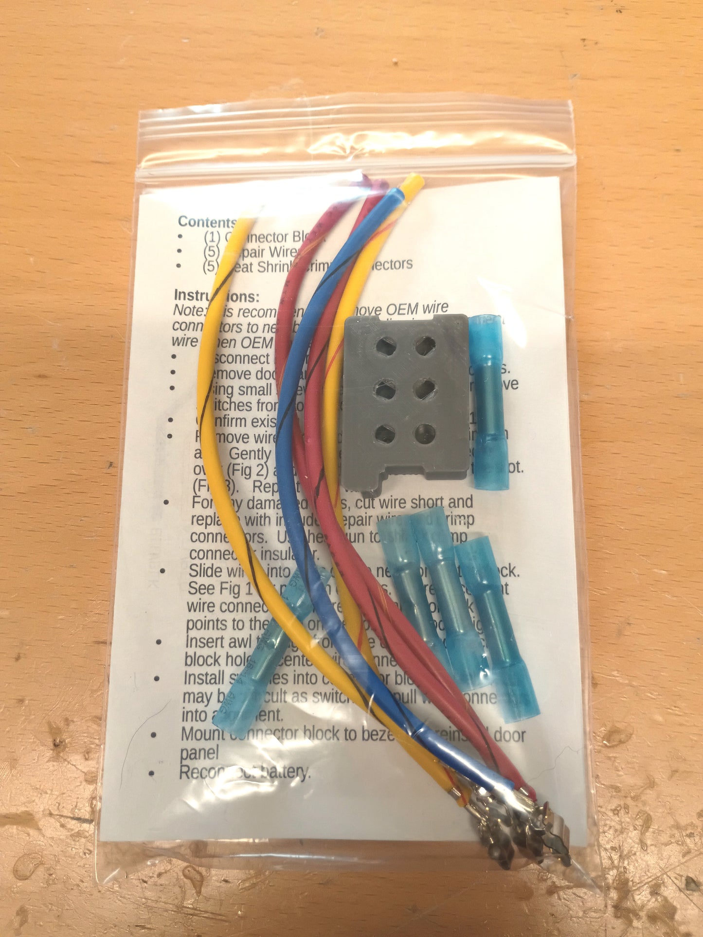 80-86 Right Power Window Switch Connector w/ Wire Pigtail