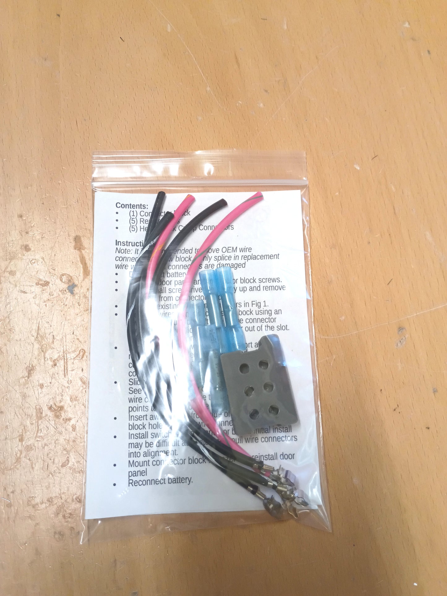 80-86 Left Power Lock Switch Connector w/ Wire Pigtail