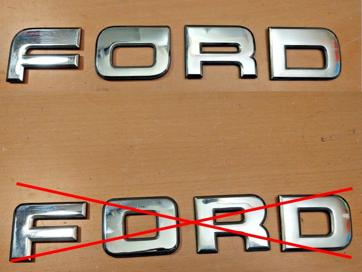 87-96 Tailgate Trim Panel Letter Set for Red Reflector (Used) Ford F150 F250 F350 XLT