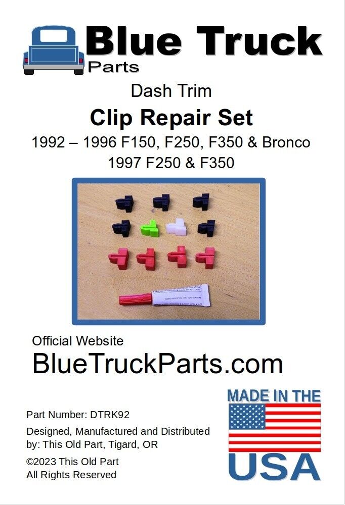 92-96 Dash Trim Strip Repair Kit
