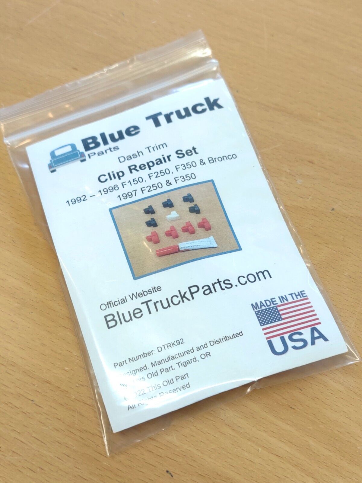 92-96 Dash Trim Strip Repair Kit