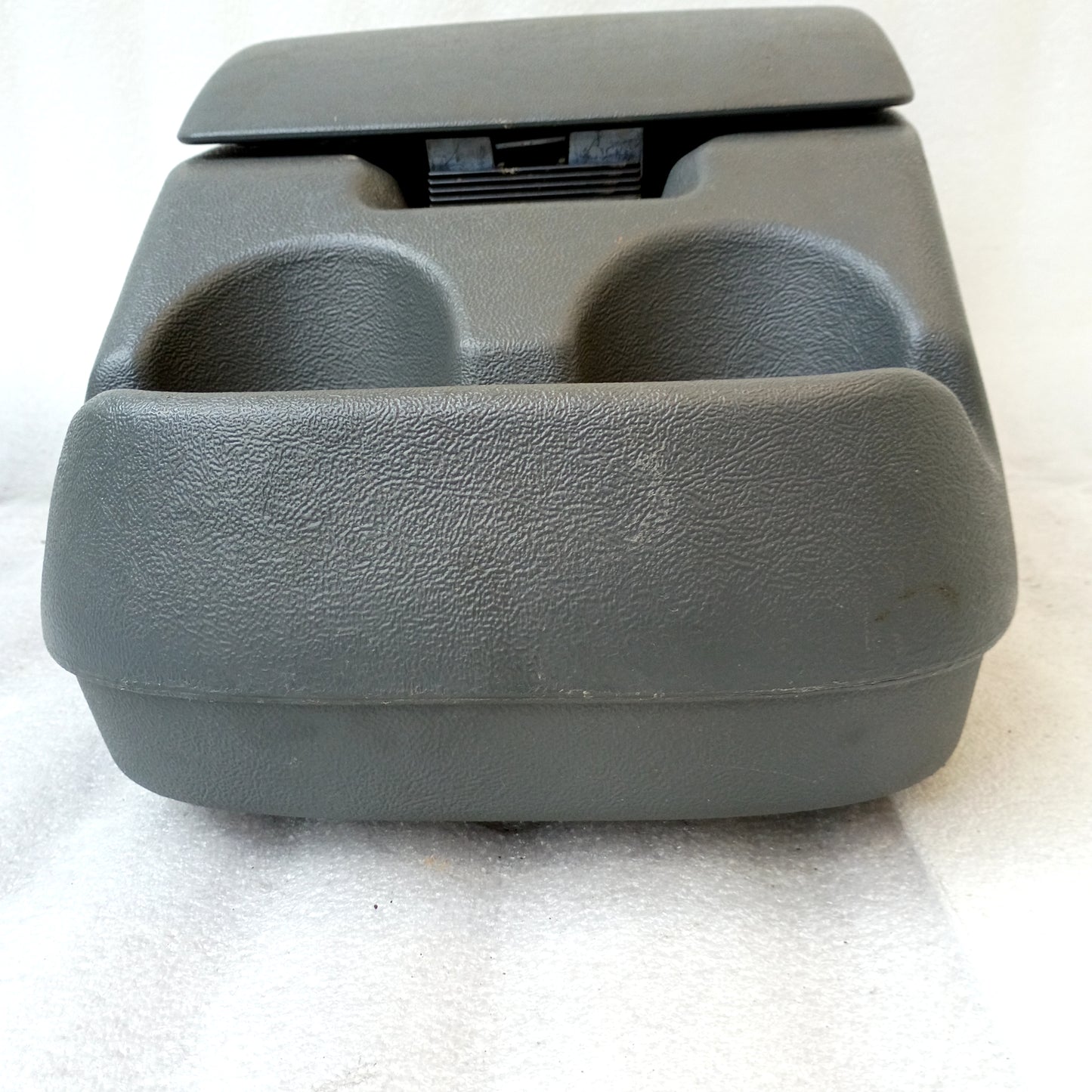 92-97 Dark/Granite Gray Center Console New Cups, Latch (Used) F150 F250 F350 Bronco