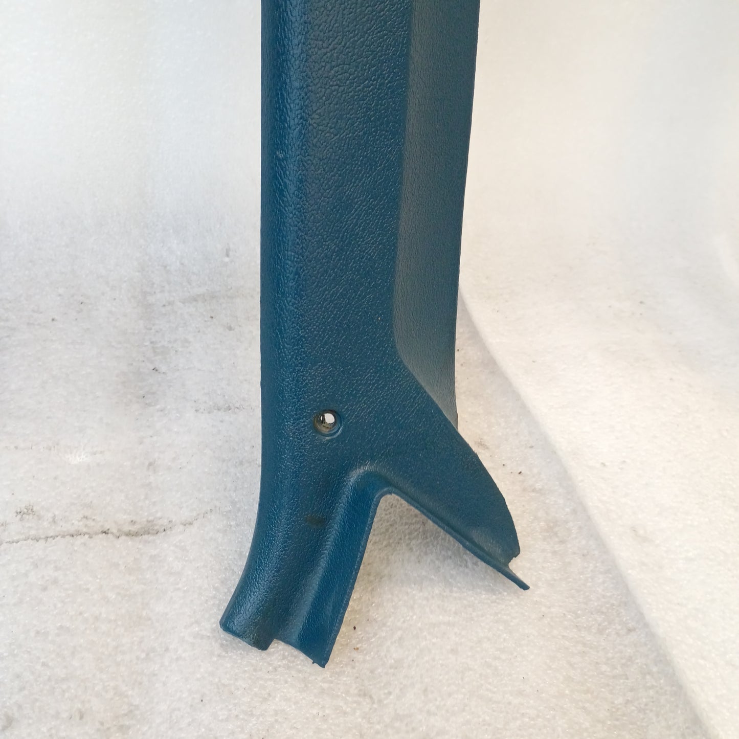 Harbor Blue A-pillar trim set for 1980-1986 Ford F-Series and Bronco, original Ford part, textured finish.