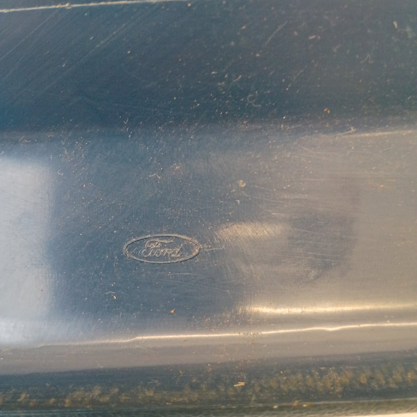 Harbor Blue Ford A-pillar trim detail with Ford logo, compatible with 1980-1986 F-150, F-250, F-350, Bronco models.