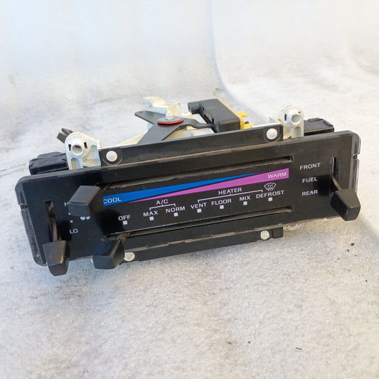 Ford heater and AC control unit with fuel switch for 1980-1986 F100-F350, Bronco; part number E4TH-18532-AA.