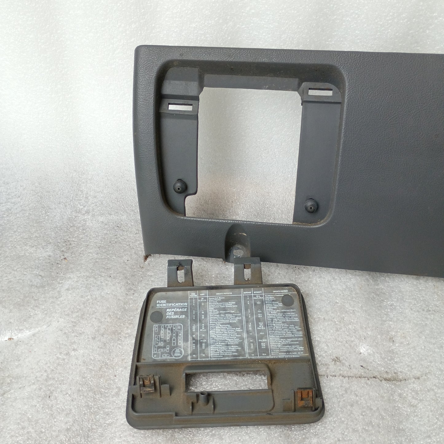 92-96 Dark/Granite Gray Lower Dash Knee Panel Trim (Used) Ford F150 F250 F350 Bronco