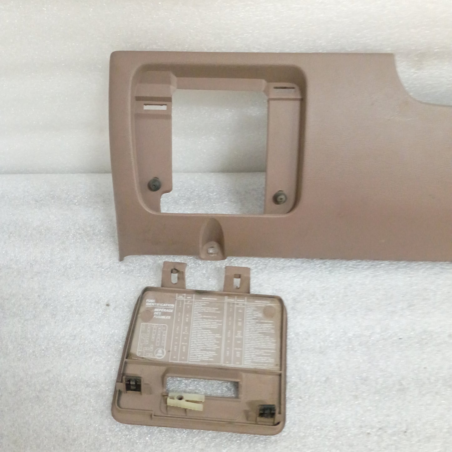 92-96 Tan/Mocha Lower Dash Knee Panel Trim (Used) Ford F150 F250 F350 Bronco