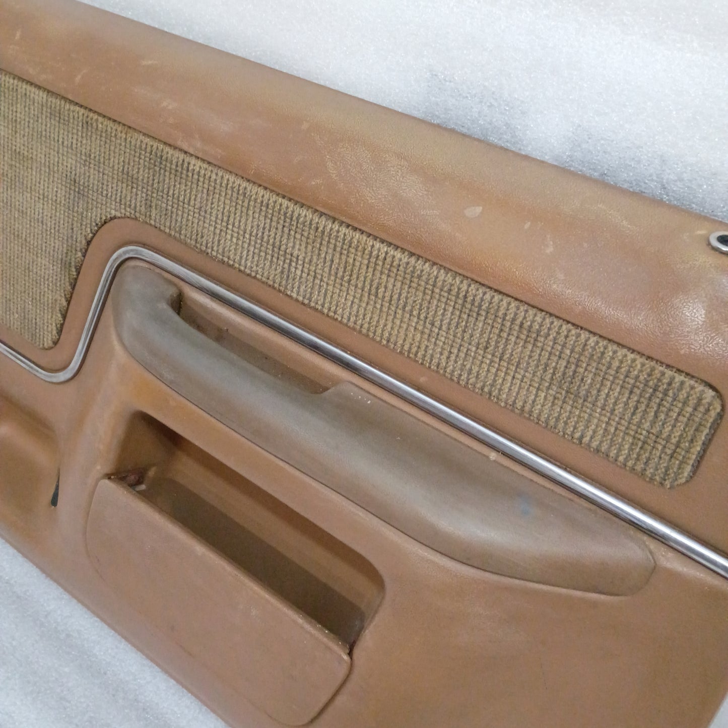 87-91 Deluxe Tan Door Panels Pair Left & Right Power (Used) F150 F250 F350 Bronco XLT