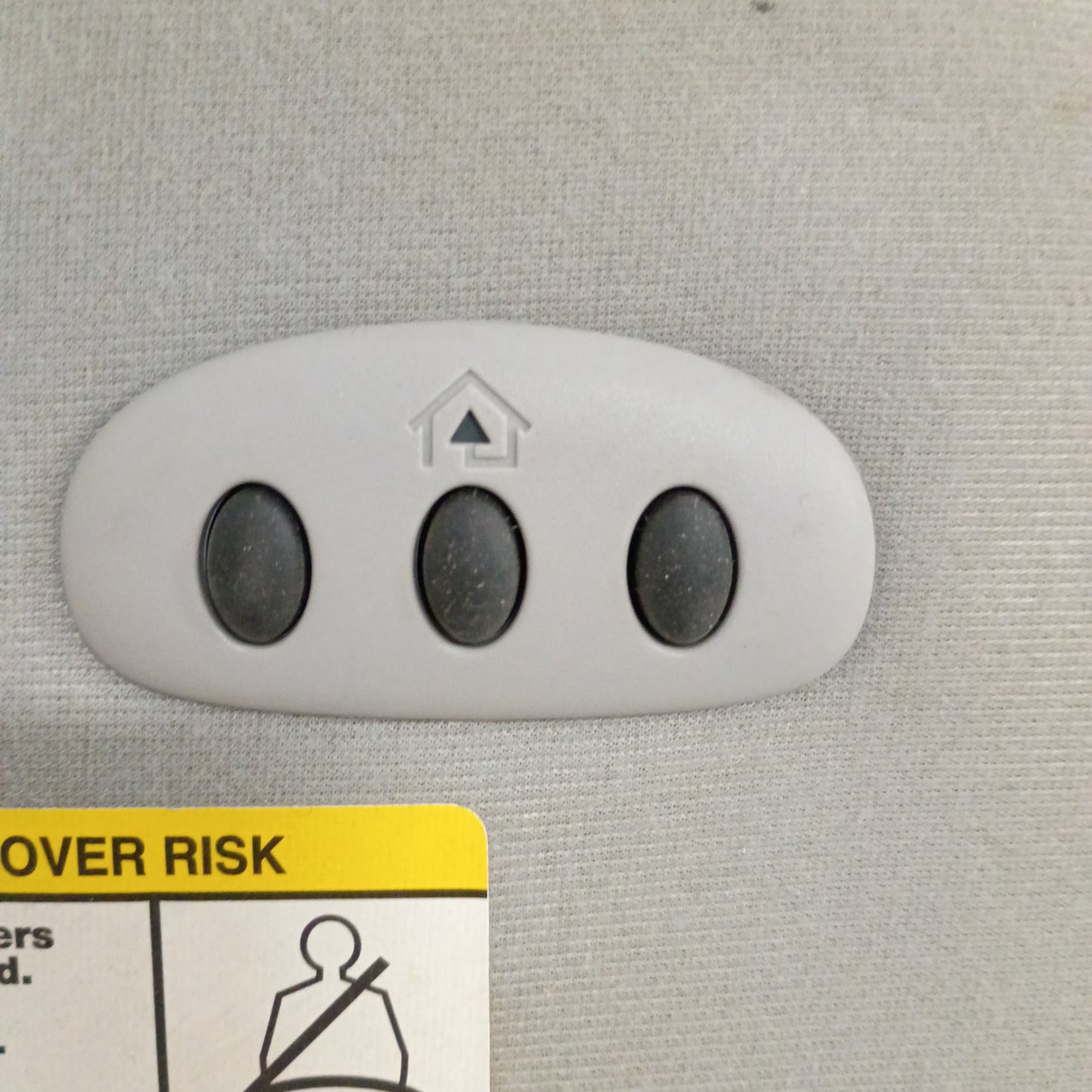 04-08 Light/Opal Gray Cloth Sun Visors w/ Homelink Pair (Used) F150 F250 F350 Bronco OEM