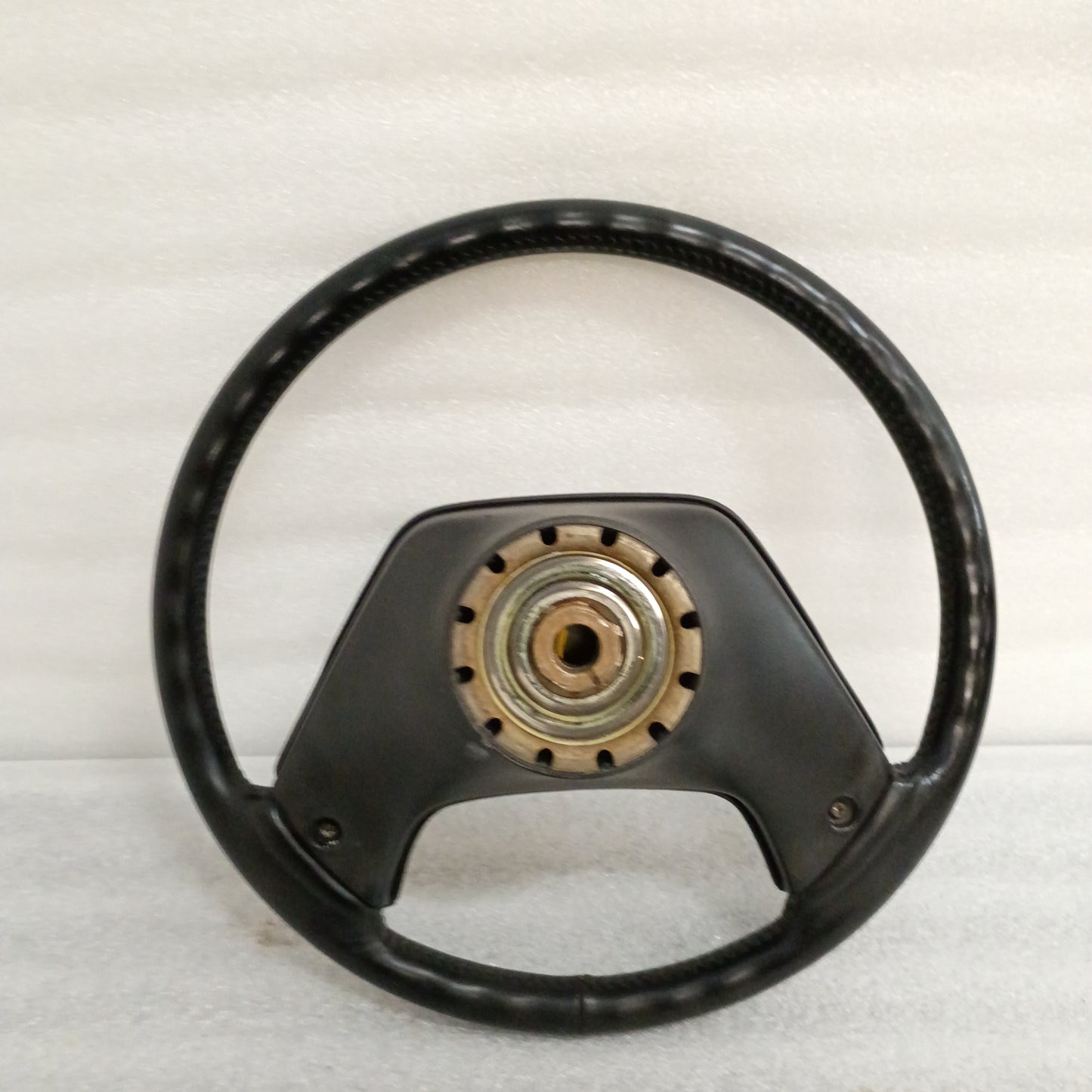 87-91 Leather Steering Wheel & Horn Pad with Cruise (Used) F150 F250 F350 Bronco OEM