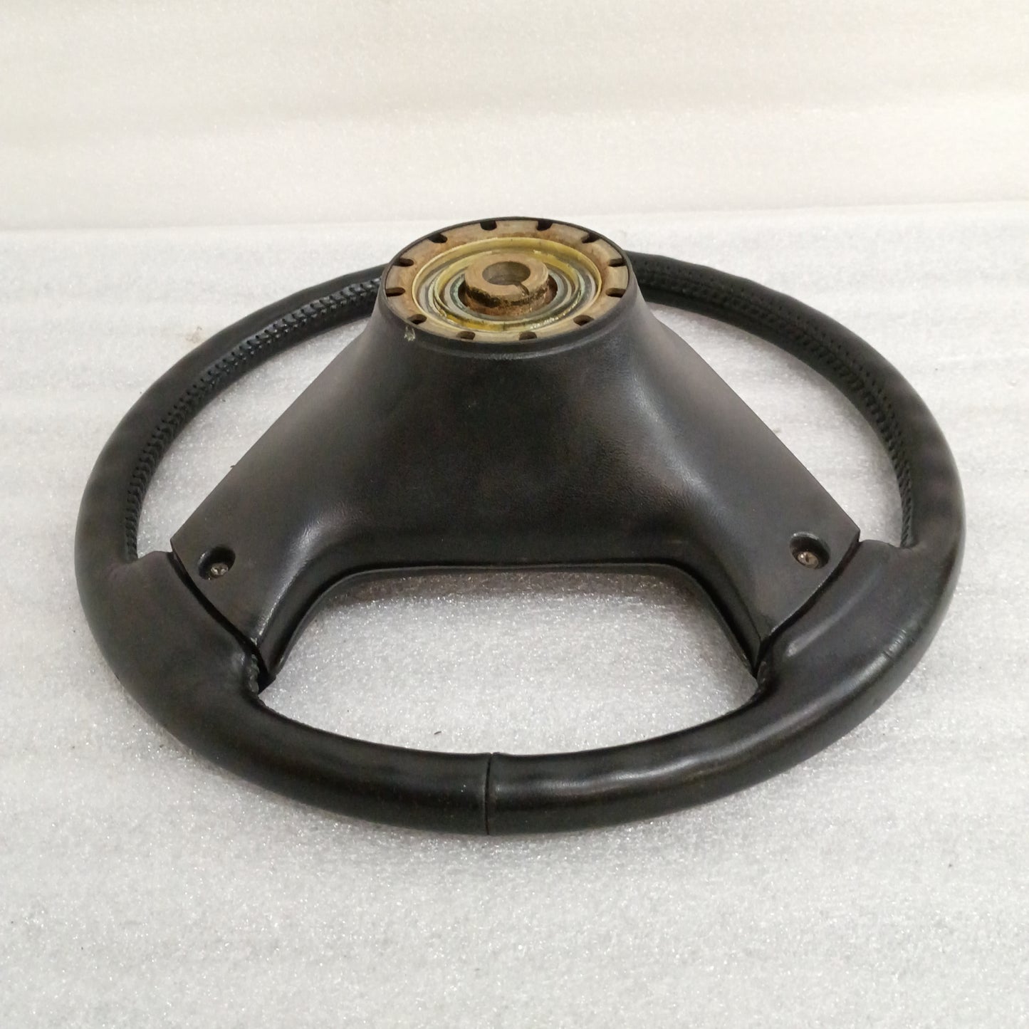 87-91 Leather Steering Wheel & Horn Pad with Cruise (Used) F150 F250 F350 Bronco OEM