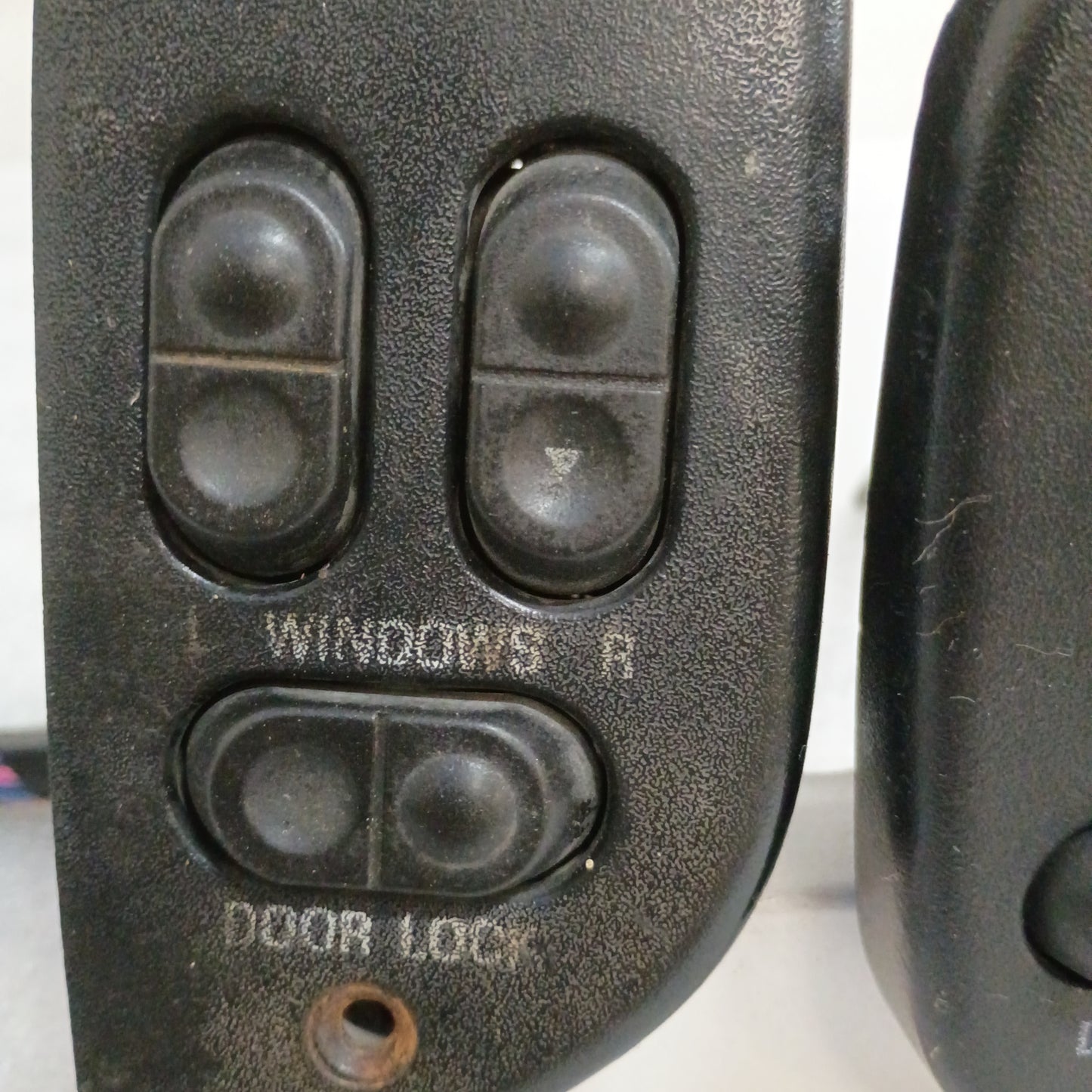 Ford 92-96 power window and door lock switch set with black bezels, for F150, F250, F350, Bronco, includes wire pigtail.