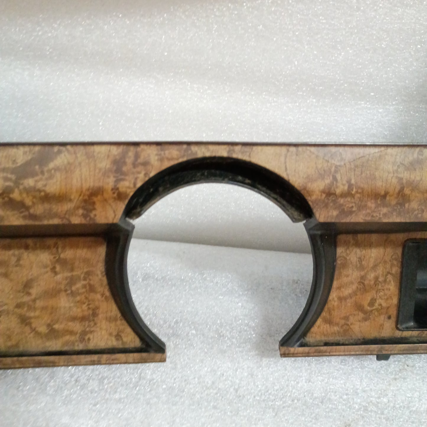 80-86 Burl Wood Grain Gauge Cluster Bezel with AC Vents (Used) F150 F250 F350 Bronco