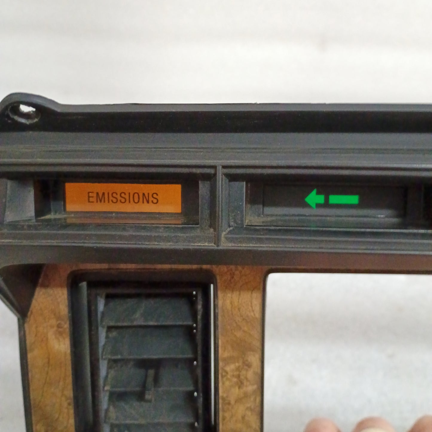 80-86 Burl Wood Grain Gauge Cluster Bezel with AC Vents (Used) F150 F250 F350 Bronco