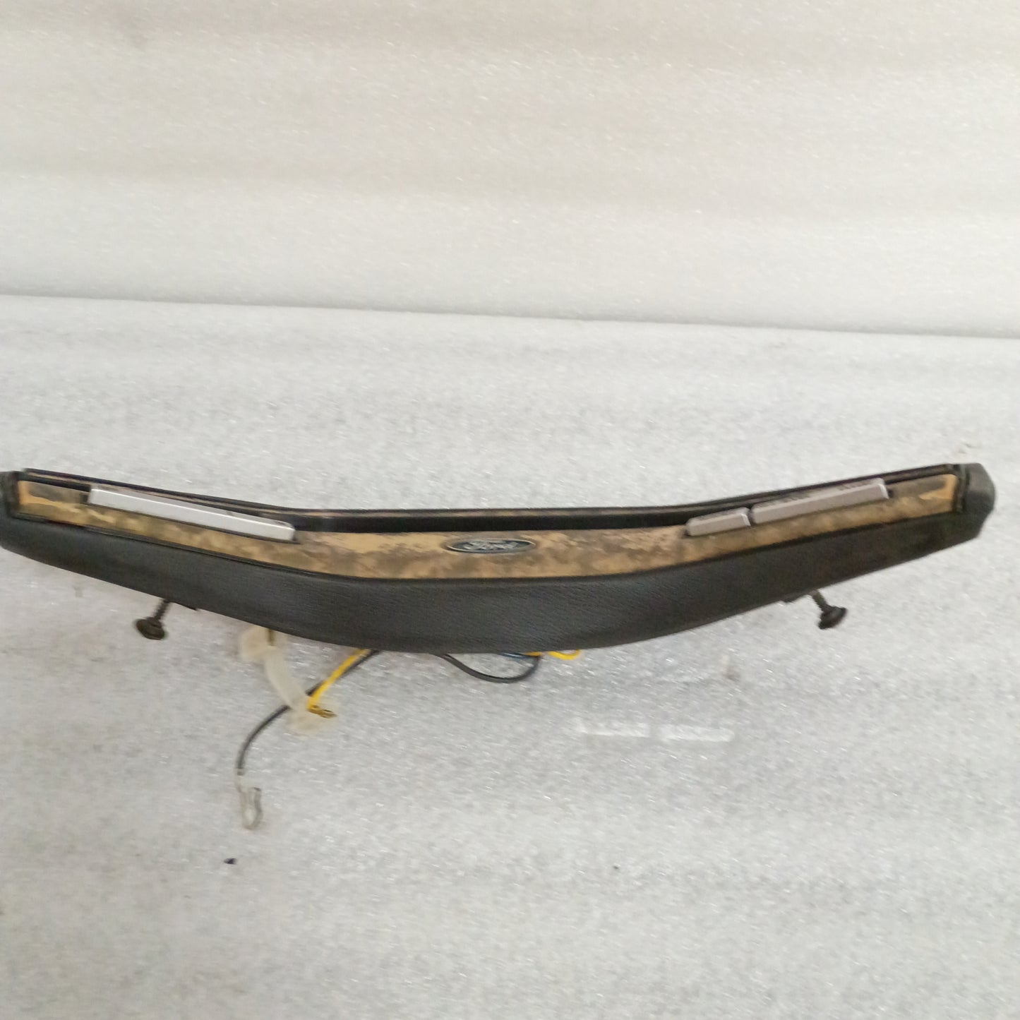 80-86 Burl Wood Grain Steering Wheel Horn Pad with Cruise (Used) F150 F250 F350 Bronco