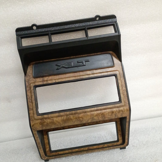 80-86 Burl Wood Radio & Heater Bezel (Used) Ford F150 F250 F350 Bronco