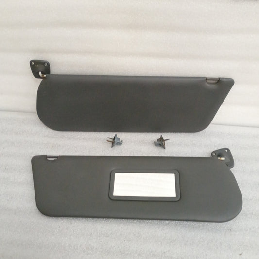92-97 Dark/Granite Gray Vinyl Sun Visors Pair (Used) F150 F250 F350 Bronco OEM
