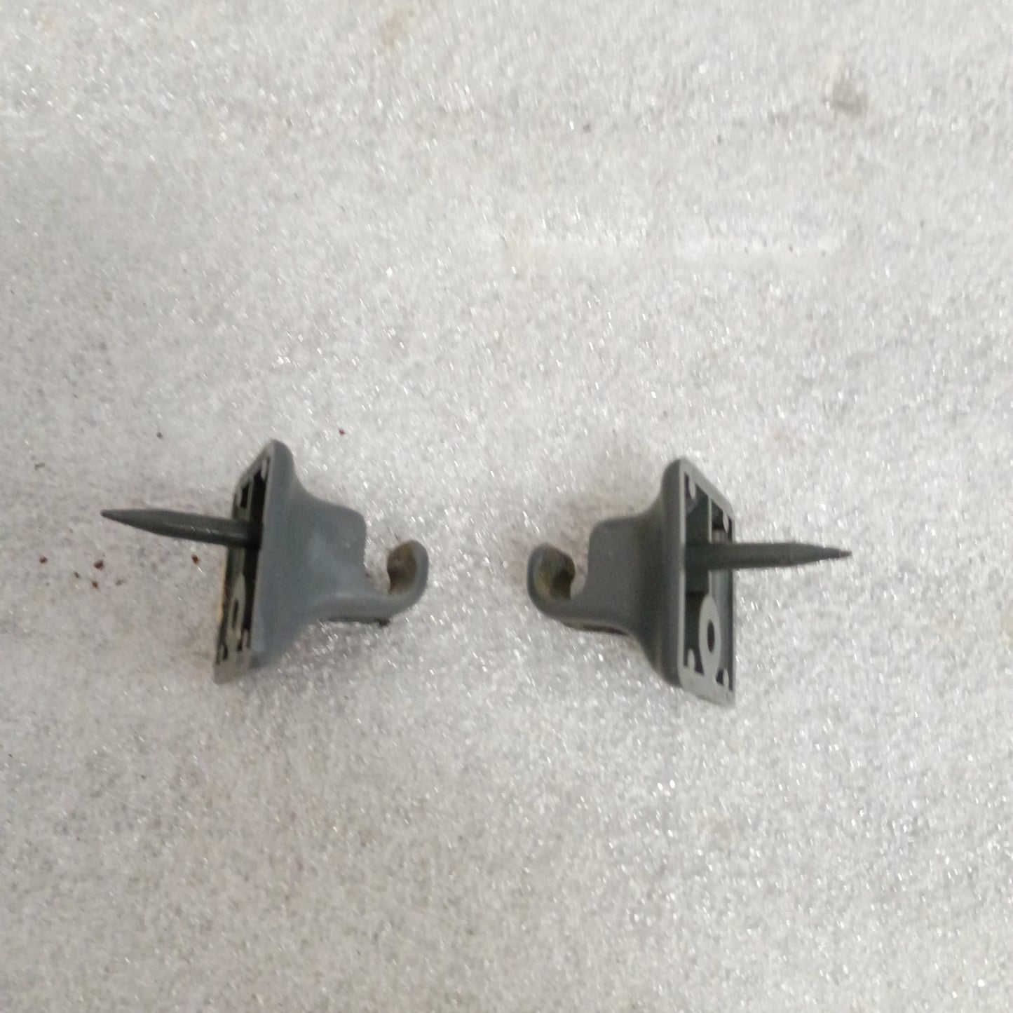 92-97 Dark/Granite Gray Cloth Sun Visors Pair (Used) F150 F250 F350 Bronco OEM