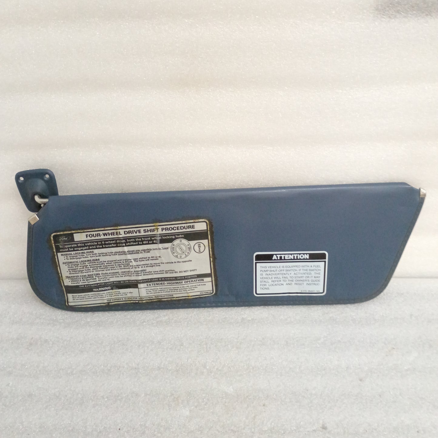 80-86 Regatta Blue Vinyl Sun Visors Pair (Used) F150 F250 F350 Bronco OEM