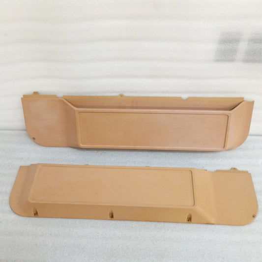 80-86 Tan Hard Door Panel Map Pockets Pair (Used) F150 F250 F350 Bronco OEM