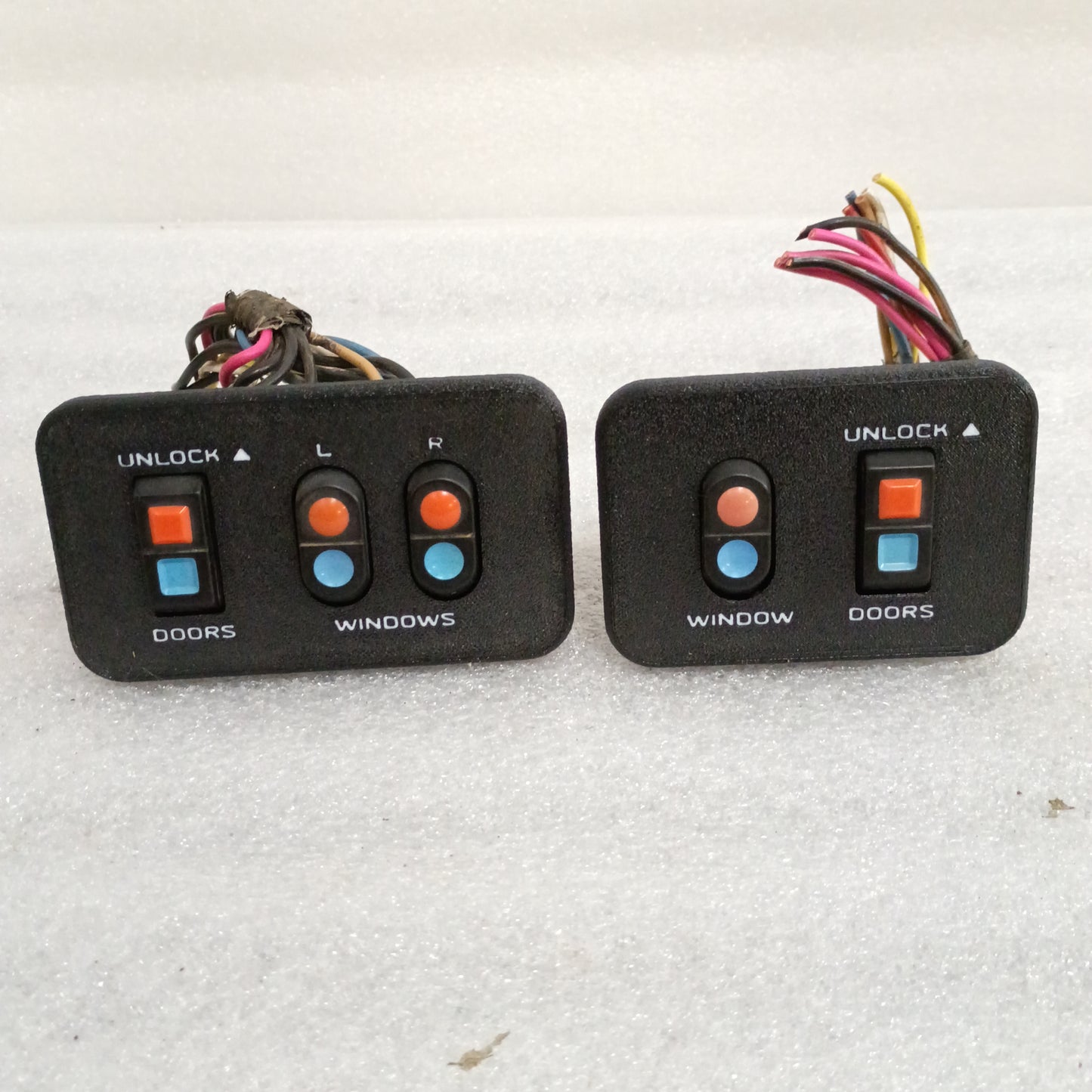 87-91 Power Window Door & Lock Switch Set w/New Bezels (Used) F150 F250 F350 Bronco