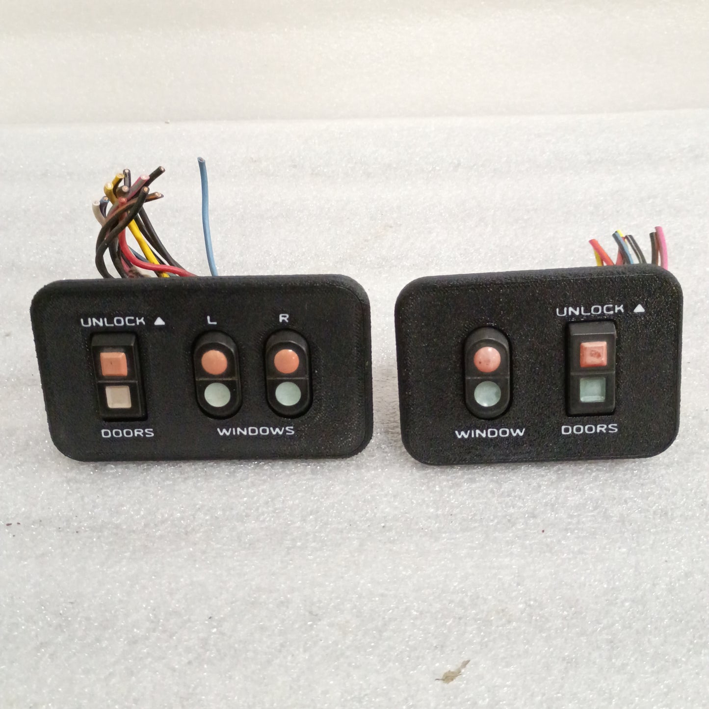 87-91 Power Window Door & Lock Switch Set w/New Bezels (Used) F150 F250 F350 Bronco