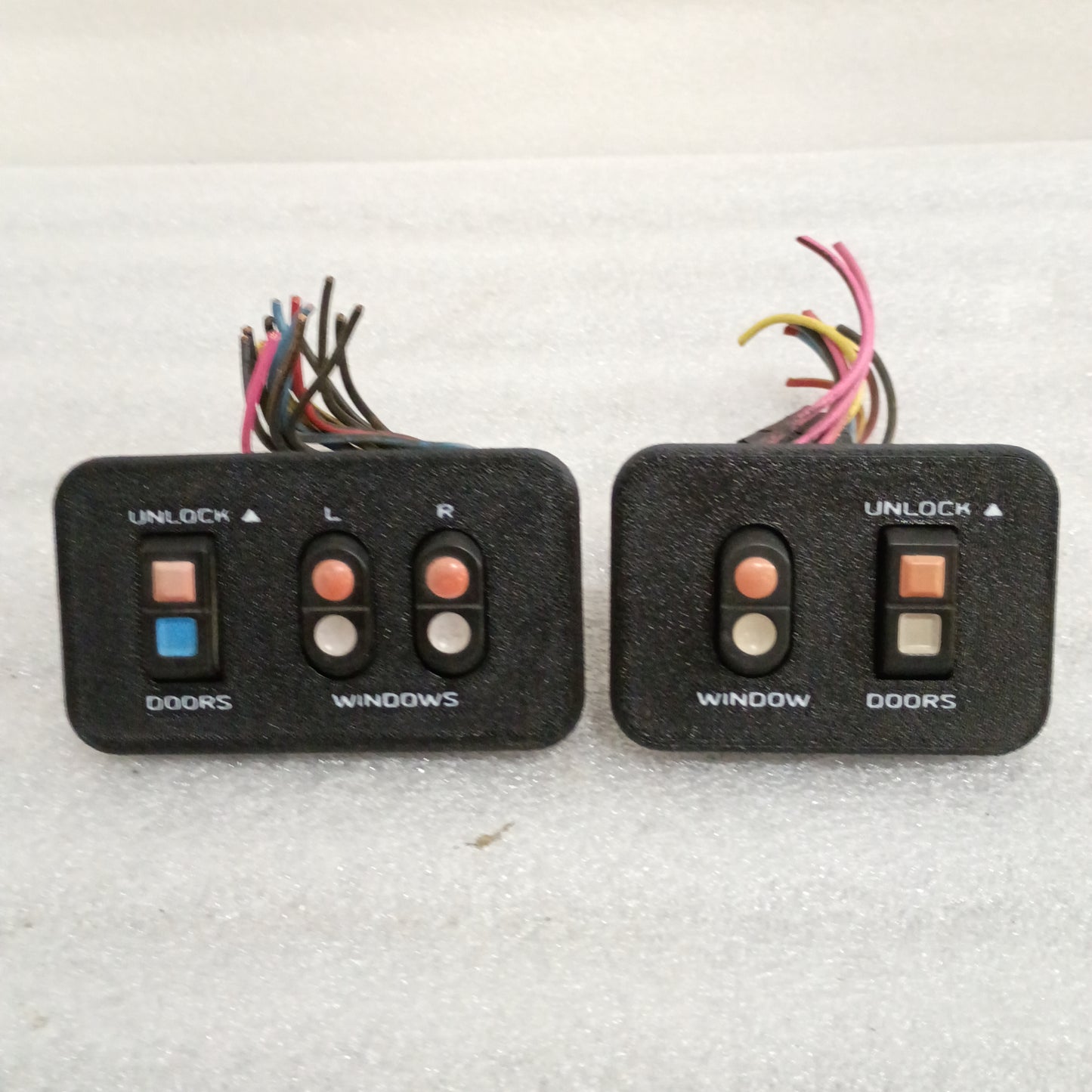 87-91 Power Window Door & Lock Switch Set w/New Bezels (Used) F150 F250 F350 Bronco