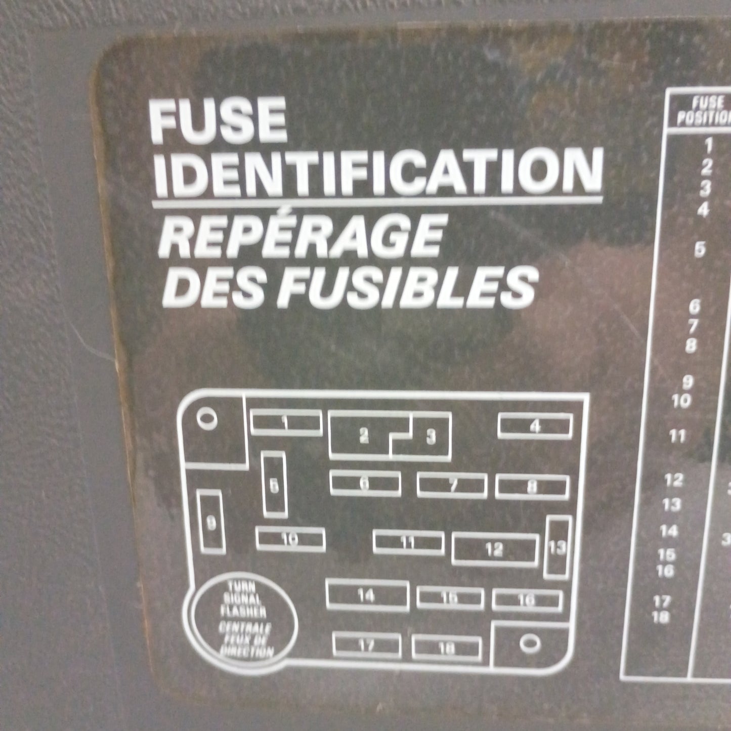 87-91 Dark Gray Fuse Panel Cover (Used) Lower Knee Dash Trim F150 F250 F350 Bronco