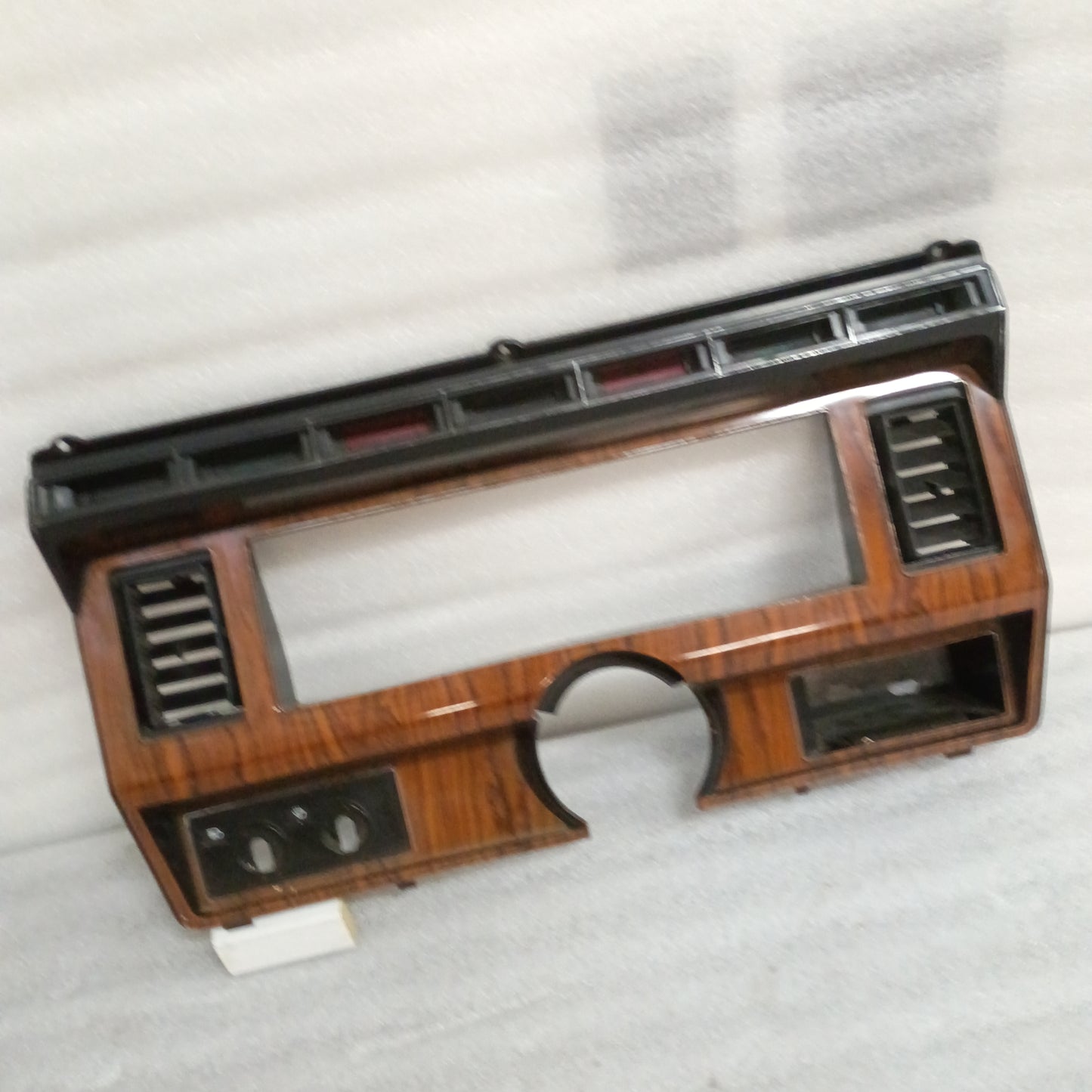 80-86 Rose Wood Grain Gauge Cluster Bezel with AC Vents (Used) F150 F250 F350 Bronco