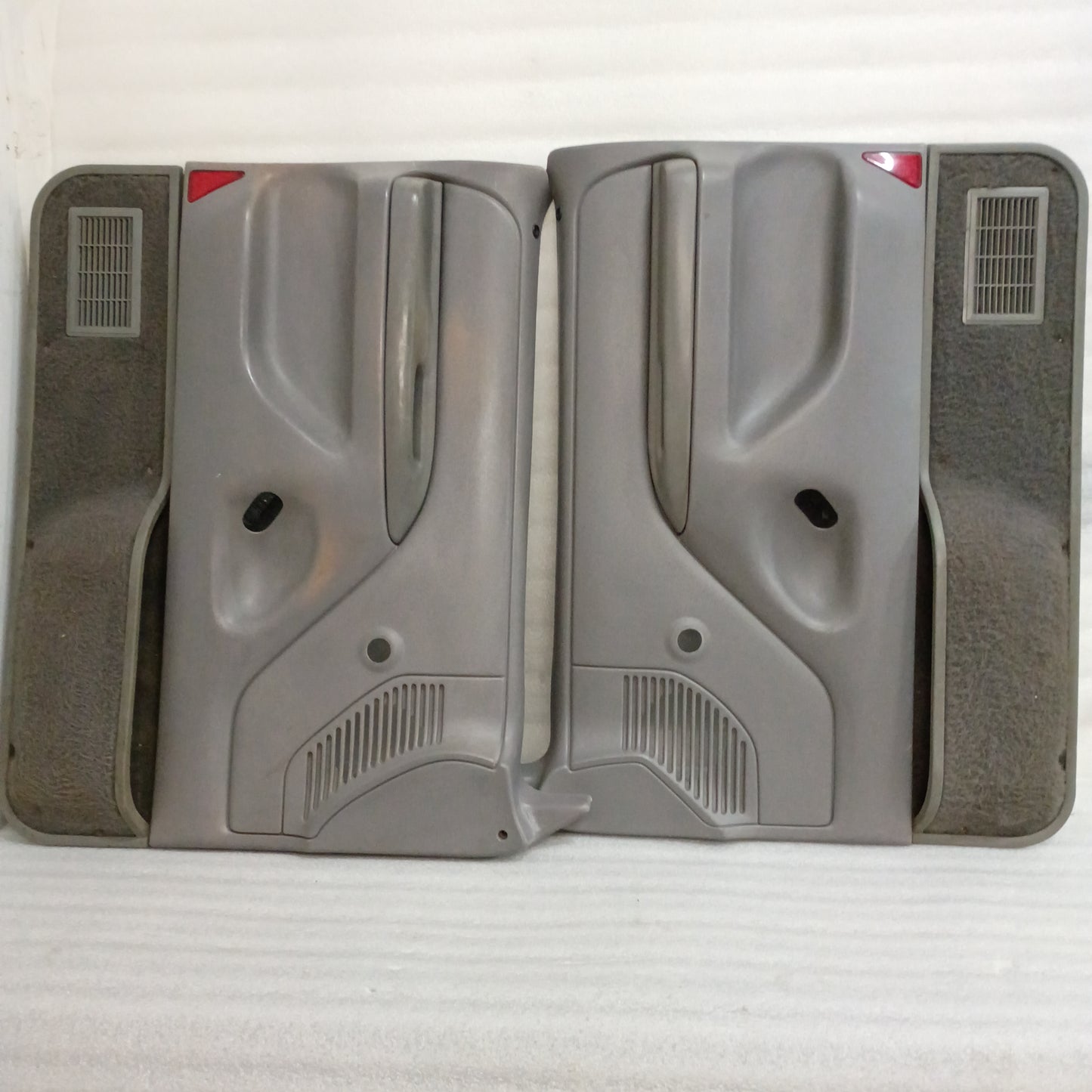 1992-1997 Light Gray Door Panel Set for Manual Windows (Used) F150 F250 F350 Bronco OBS