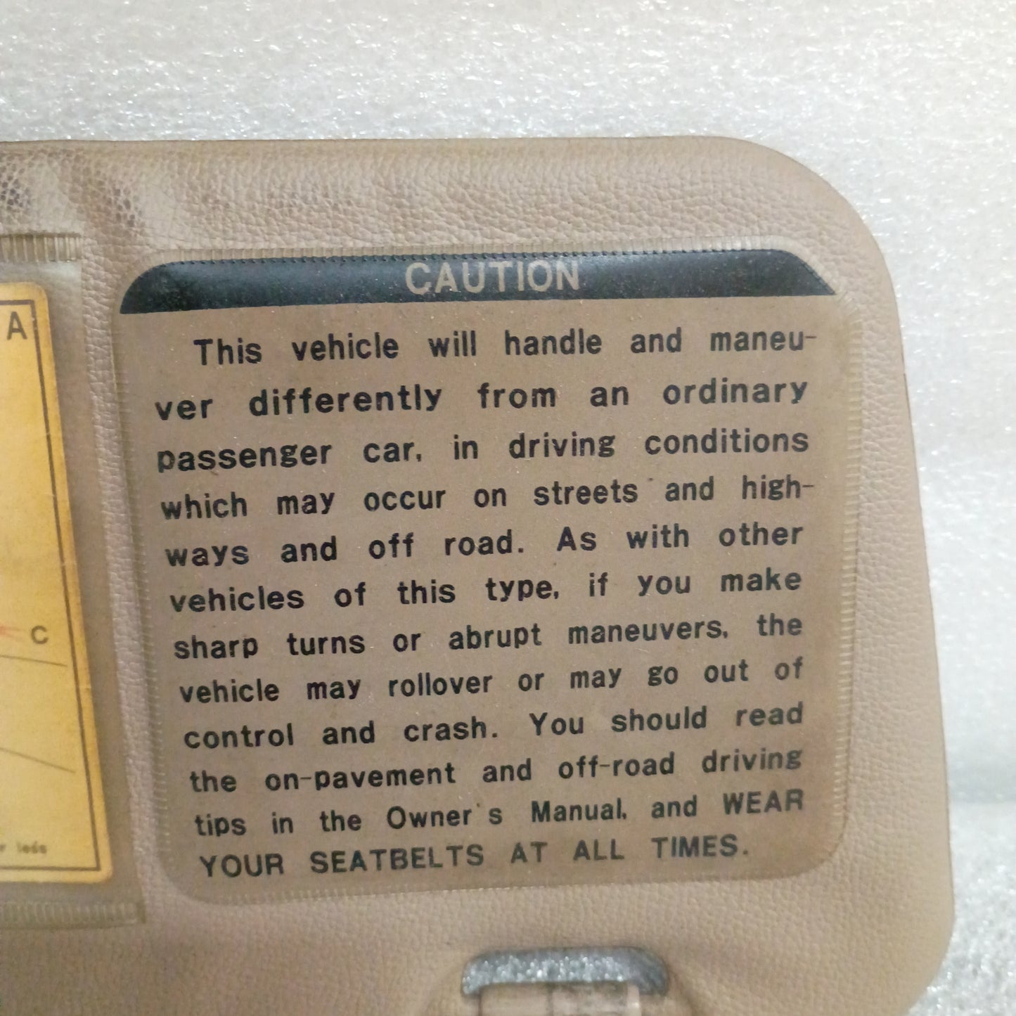 89-95 Toyota Tan/Beige Sun Visors (Used) Truck/Pickup/4Rurnner Genuine OEM SR5