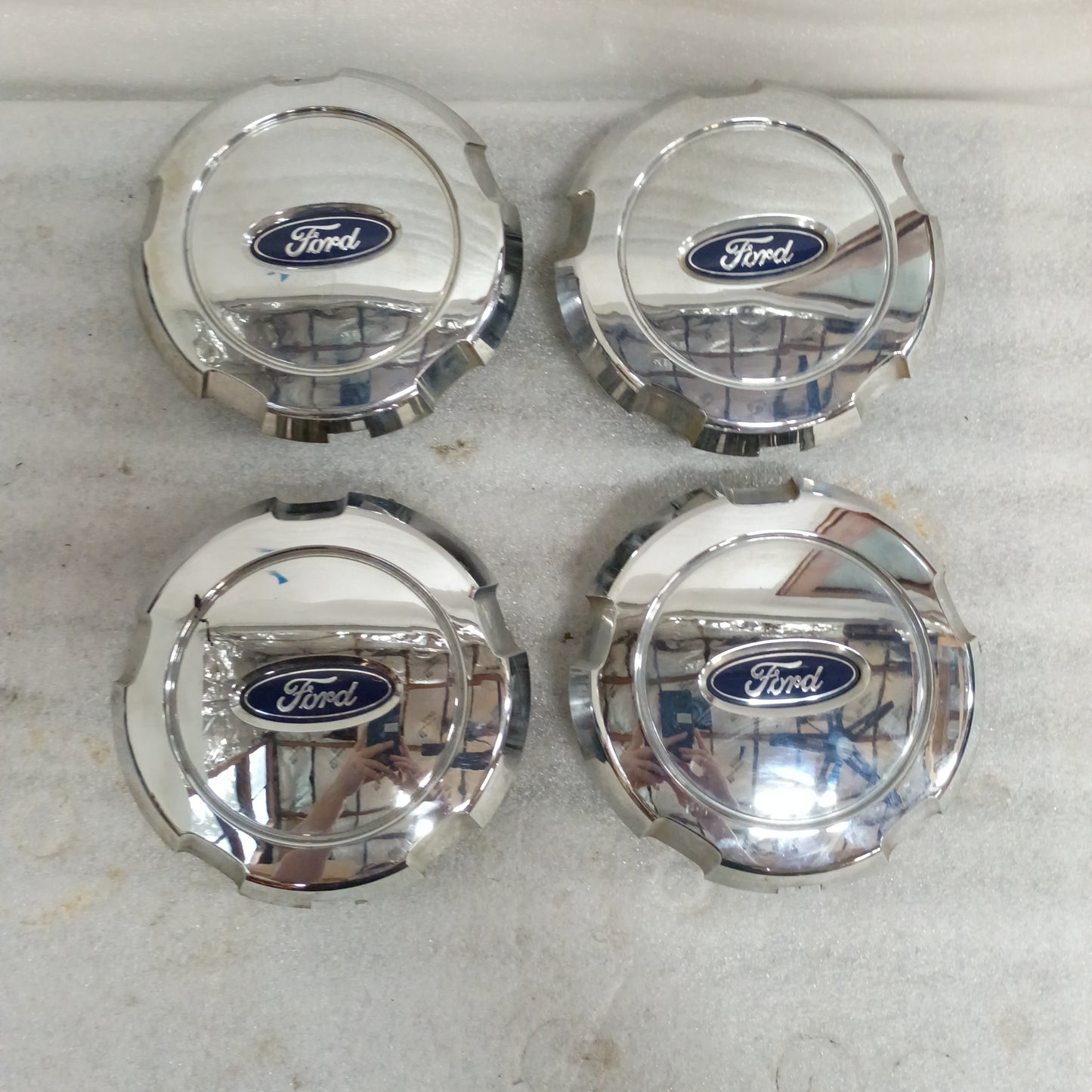 04-08 Center Caps Chrome Set of 4 Ford F150 OEM (Used) 4L34-1A096-DD 5L34-1A096-BA