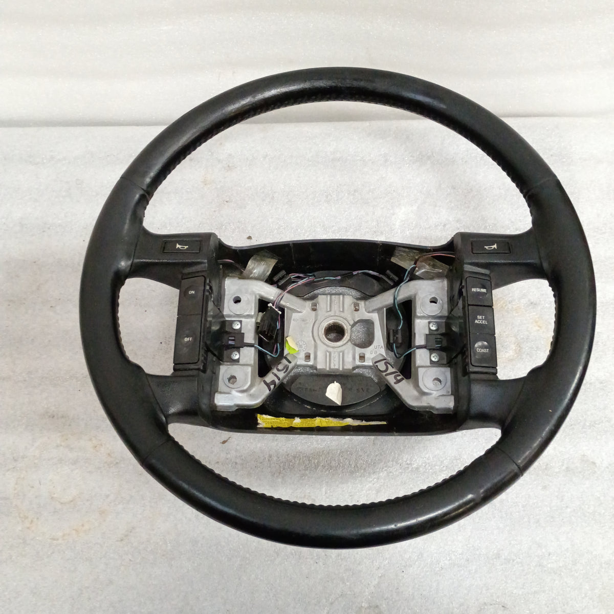 94-96 Leather Steering Wheel with Cruise Control Buttons (Used) F150 Bronco OEM