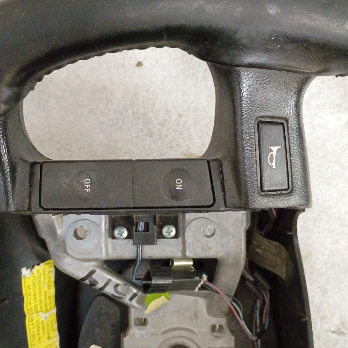 94-96 Leather Steering Wheel with Cruise Control Buttons (Used) F150 Bronco OEM