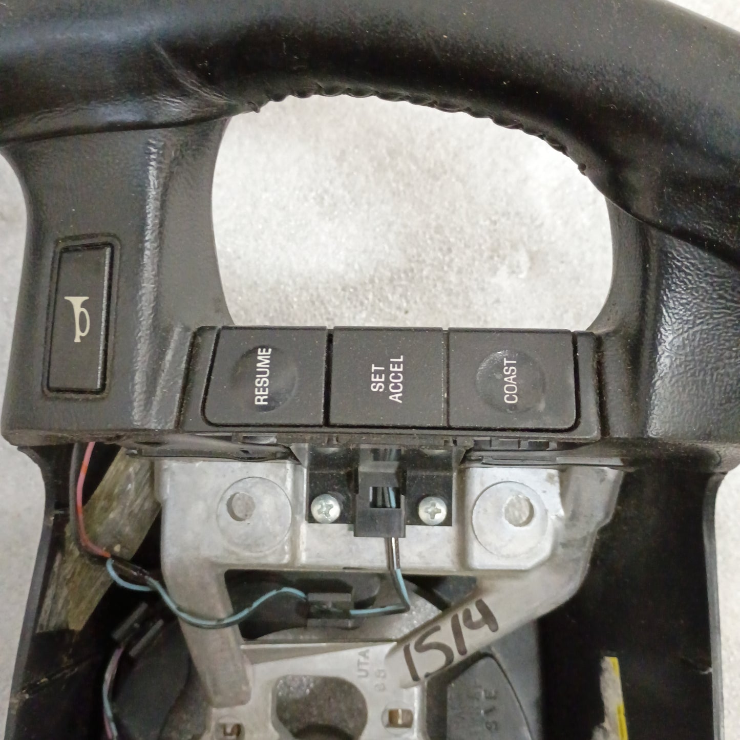 94-96 Leather Steering Wheel with Cruise Control Buttons (Used) F150 Bronco OEM
