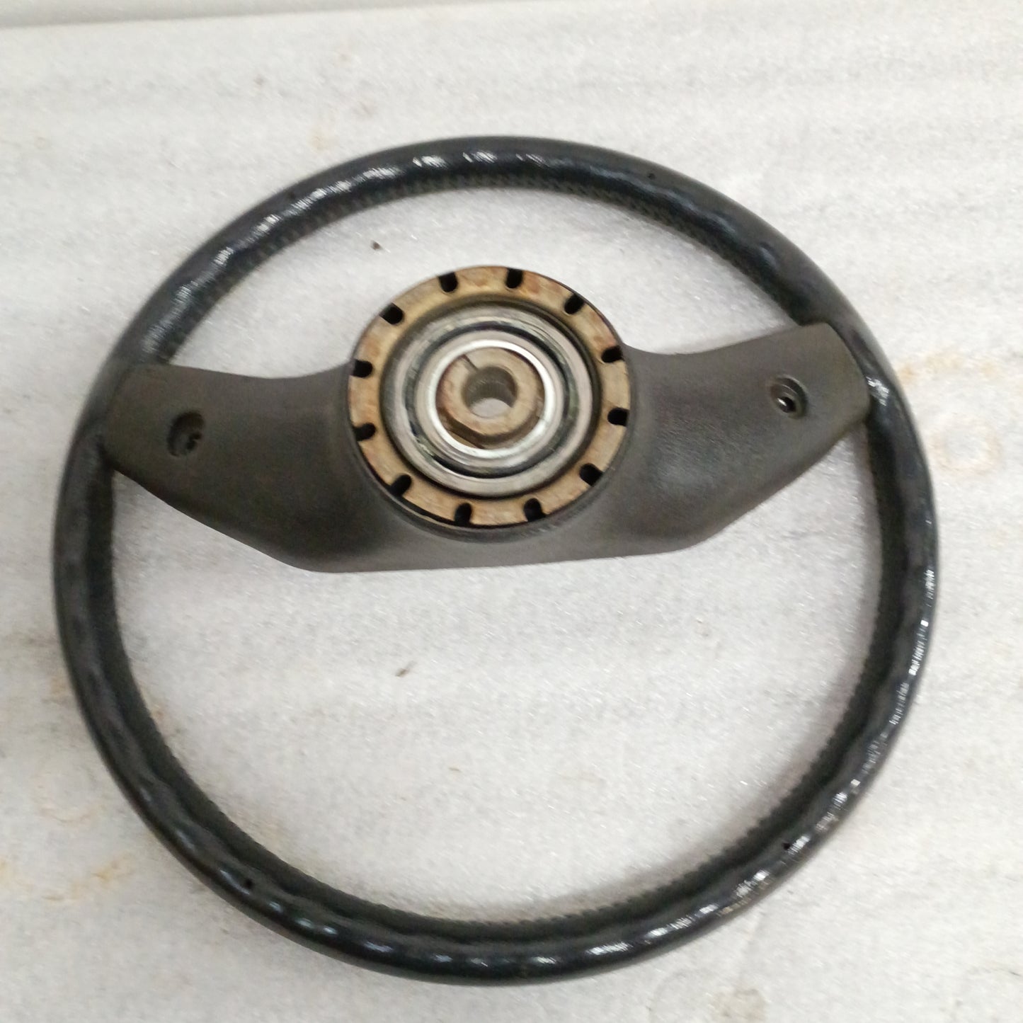 80-86 Sim Leather Steering Wheel (Used) F150 F250 F350 Bronco OEM XLT