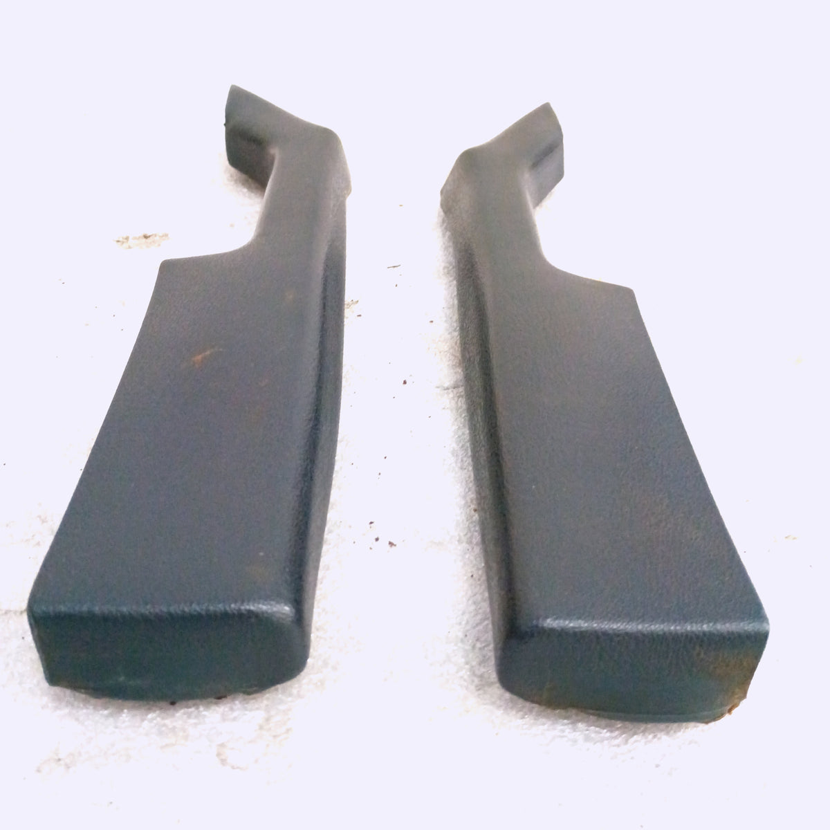 Dark Harbor Blue left and right armrests for 1980-1986 Ford F150, F250, F350, Bronco; OEM Ford parts, excellent condition.