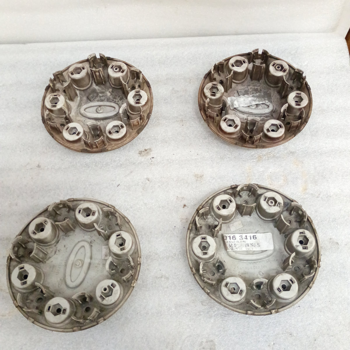 04-08 Alloy Wheel Center Caps Brushed Set of 4 (Used) F150 OEM 5L34-1A096-DA