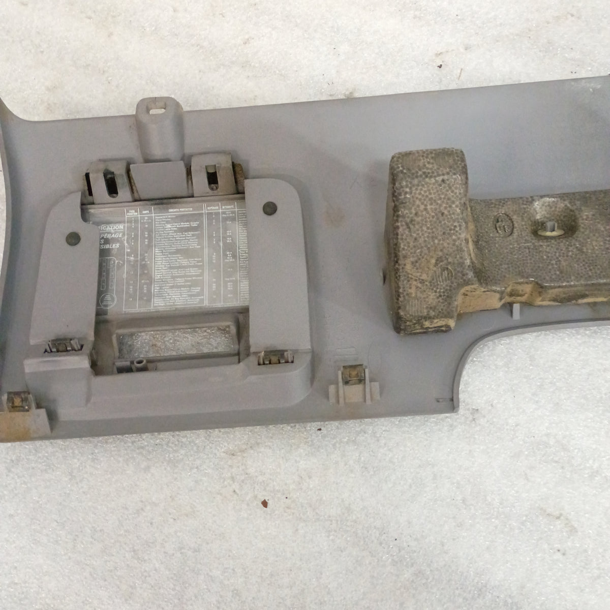 92-96 Light Gray/Opal Lower Dash Knee Panel Trim (Used) Ford F150 F250 F350 Bronco