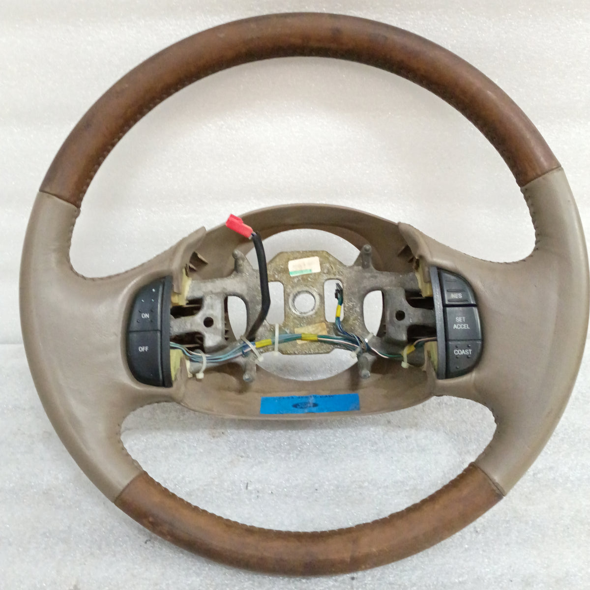 03-07 Tan Leather King Ranch Steering Wheel w/ Cruise (Used) OEM F250 F350 Super Duty