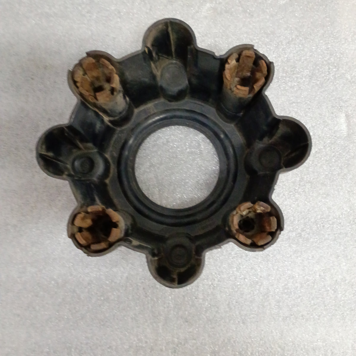 99-04 OEM Flat Black Center Caps 8 Lug 4WD (Set of 4) (Used) Ford F250 F350 Super Duty