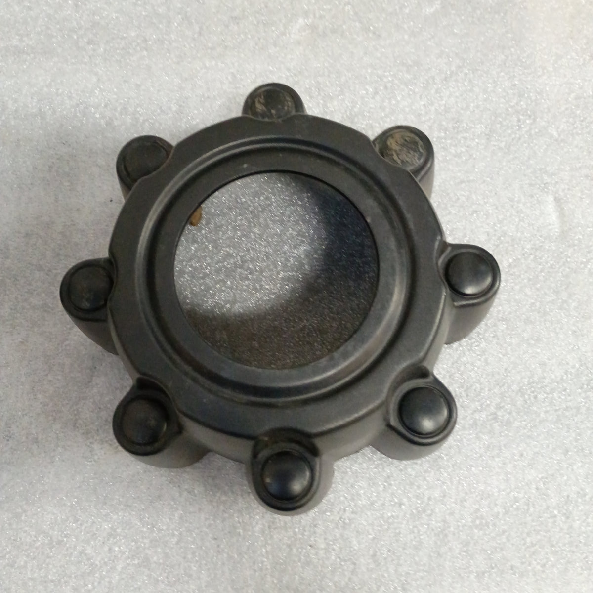 99-04 OEM Flat Black Center Caps 8 Lug 4WD (Set of 4) (Used) Ford F250 F350 Super Duty