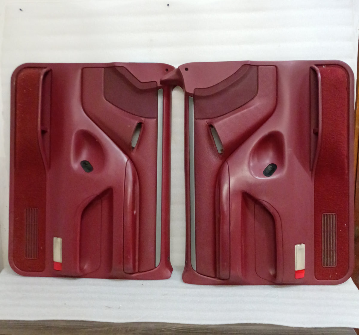 1992-1997 Deluxe Red Door Panels (Used) Ford F150 F250 F350 Bronco OBS OEM XLT