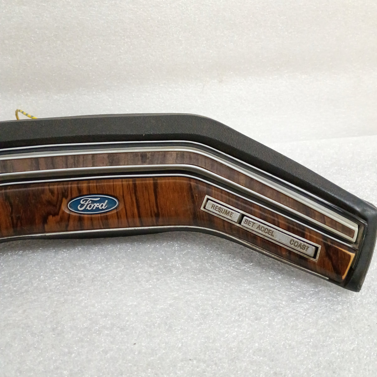 Ford Rose Wood Grain Steering Wheel Horn Pad with cruise control buttons for Resume, Set Accel, Coast.