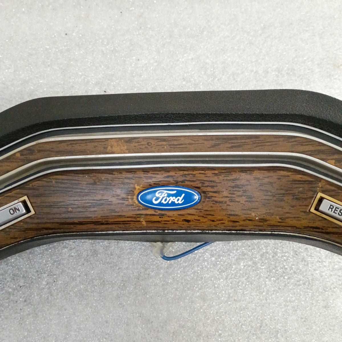 80-86 Wood Grain Steering Wheel Horn Pad with Cruise (Used) F150 F250 F350 Bronco