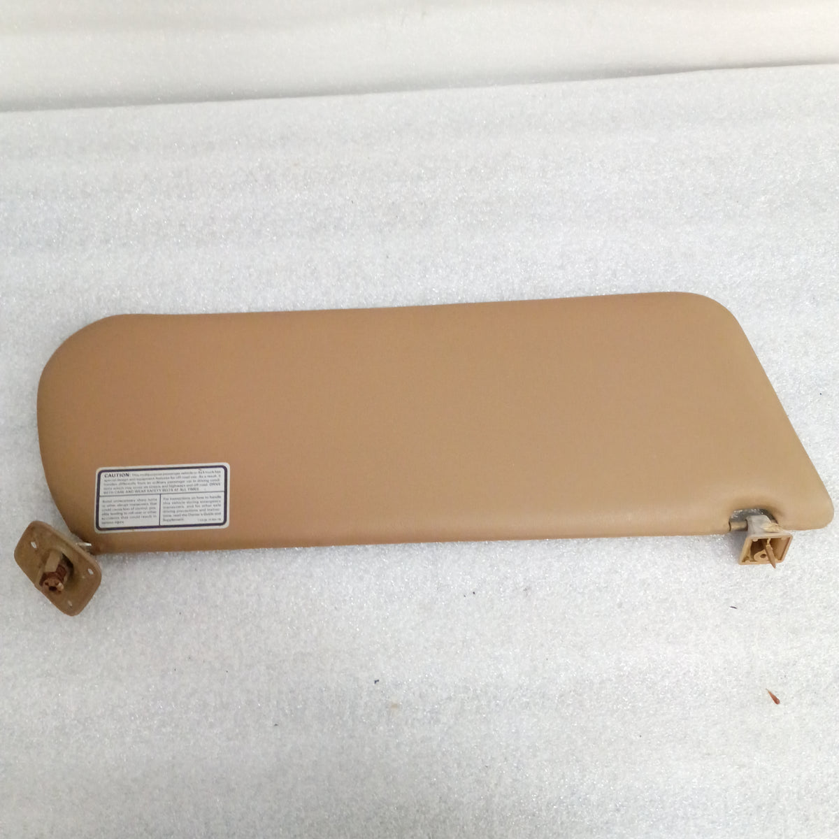 87-91 Tan Vinyl Sun Visors Pair (Used) F150 F250 F350 Bronco OEM