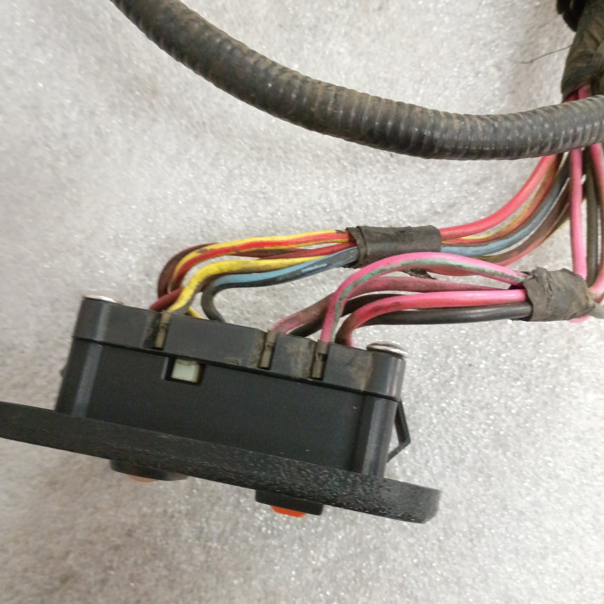 Ford power window and lock door wire harness with switches, featuring colorful wires and connectors, compatible with 1987-1991 Ford trucks.